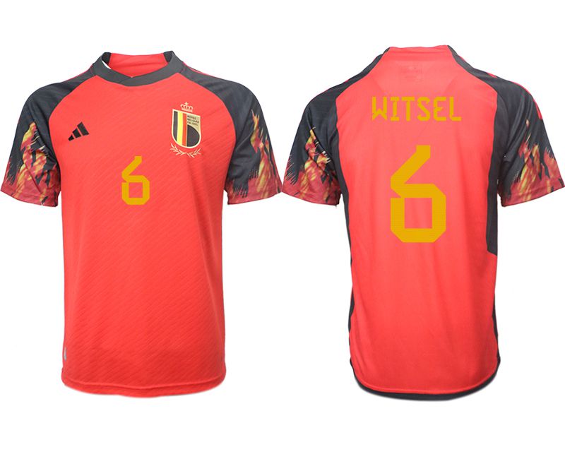 Men 2022 World Cup National Team Belgium home aaa version red #6 Soccer Jerseys